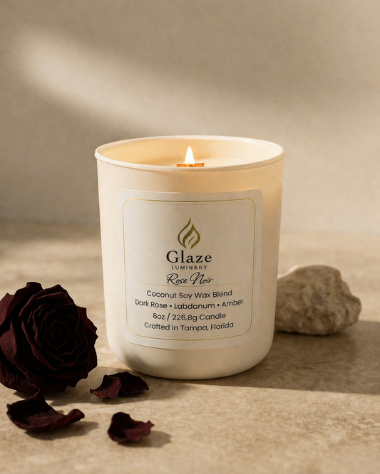 Rose Noir Candle-Glaze Luminary