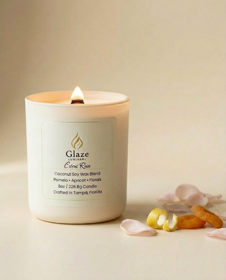 Citrus Rosa Candle-Glaze Luminary