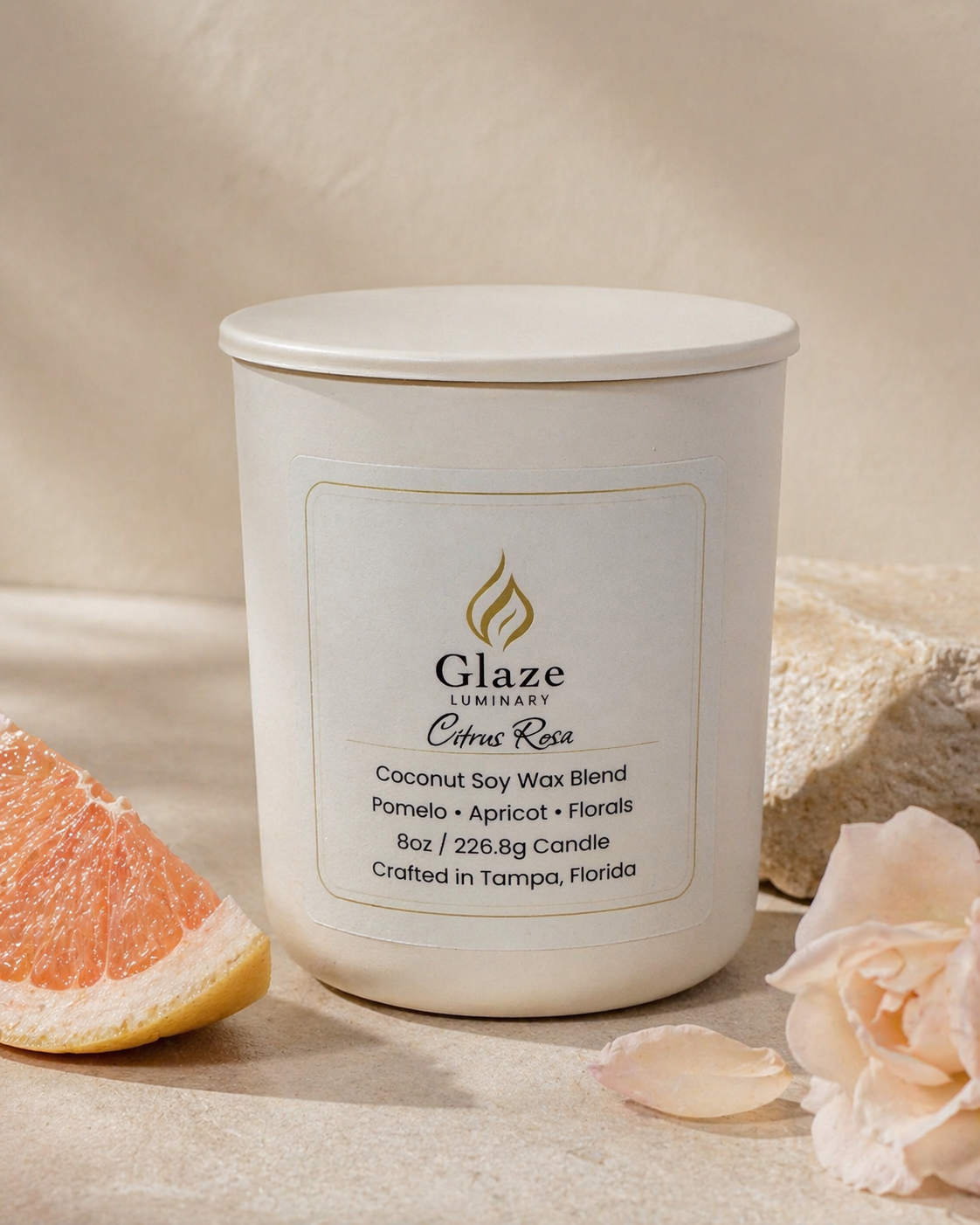 Citrus Rosa Candle-Glaze Luminary