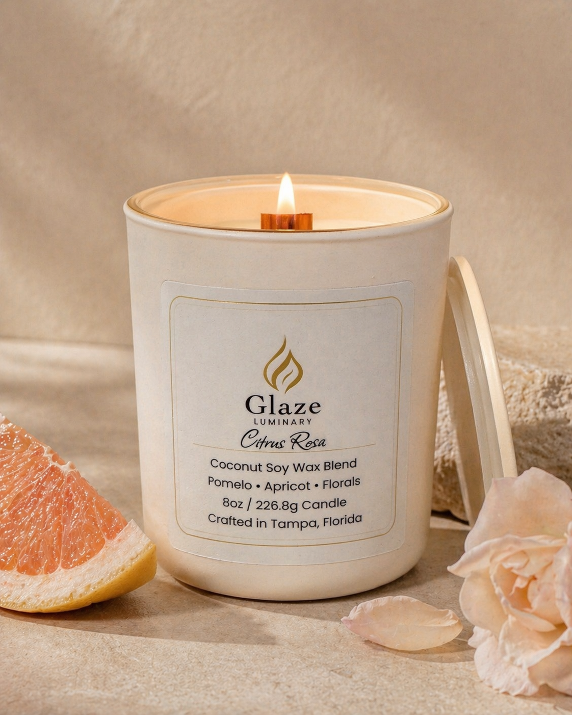 Citrus Rosa Candle-Glaze Luminary