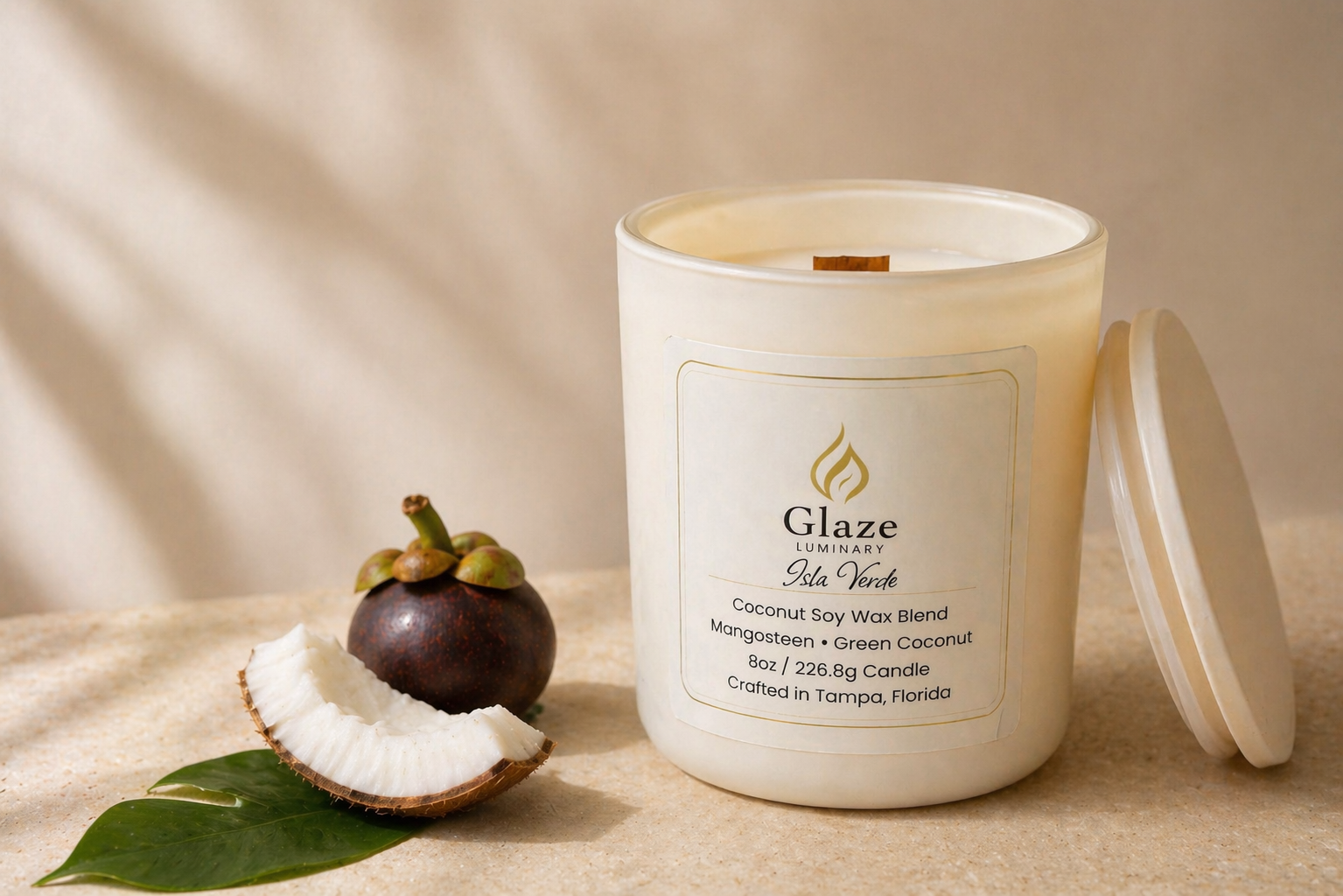 Isla Verde Candle-Glaze Luminary