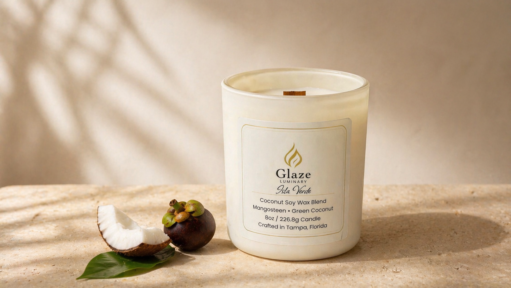 Isla Verde Candle-Glaze Luminary