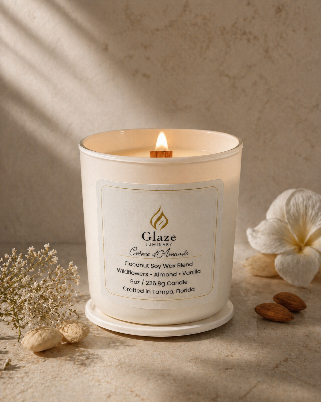 Crème d’Amande Candle-Glaze Luminary
