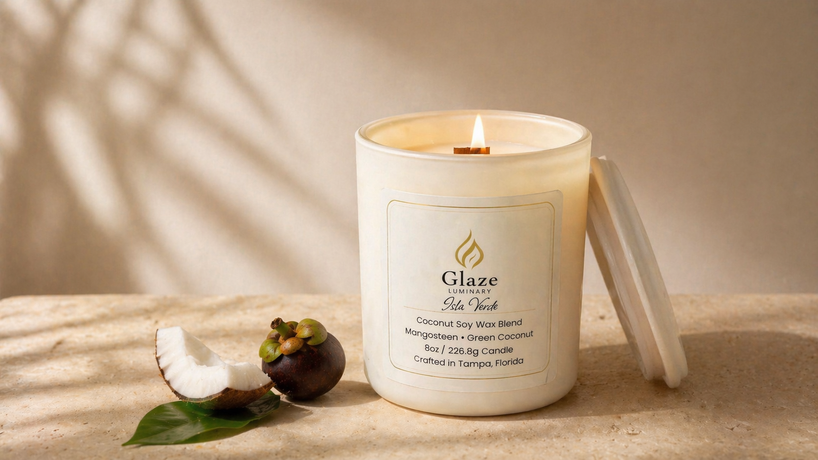 Isla Verde Candle-Glaze Luminary