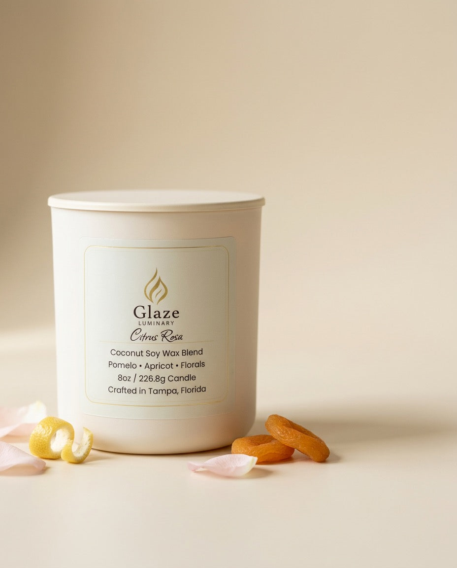 Citrus Rosa Candle-Glaze Luminary