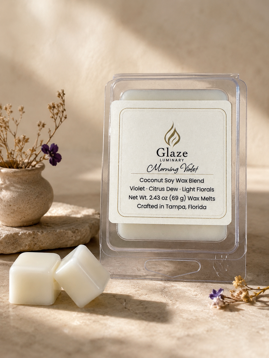 Morning Violet Wax Melt-Glaze Luminary