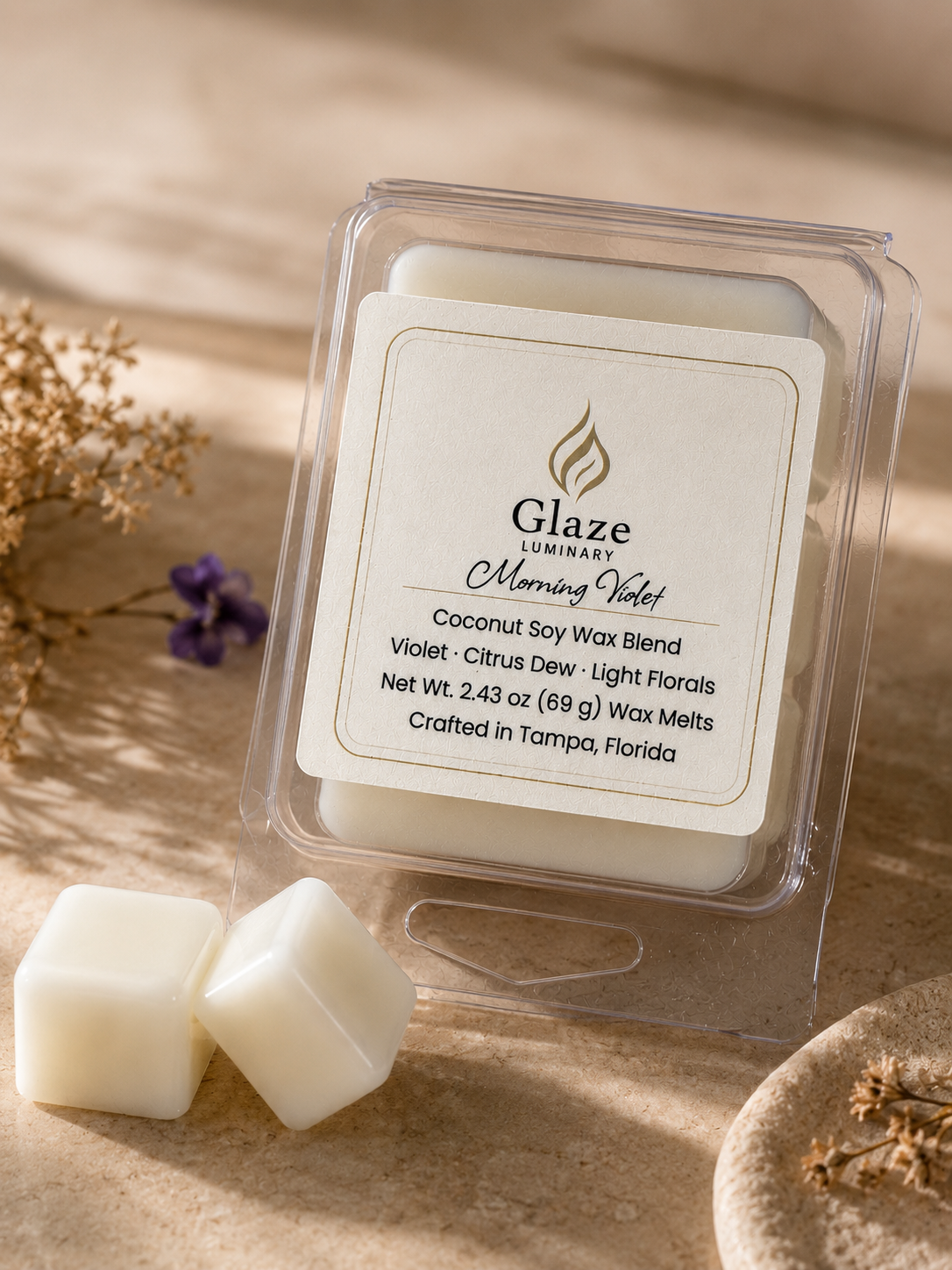 Morning Violet Wax Melt-Glaze Luminary