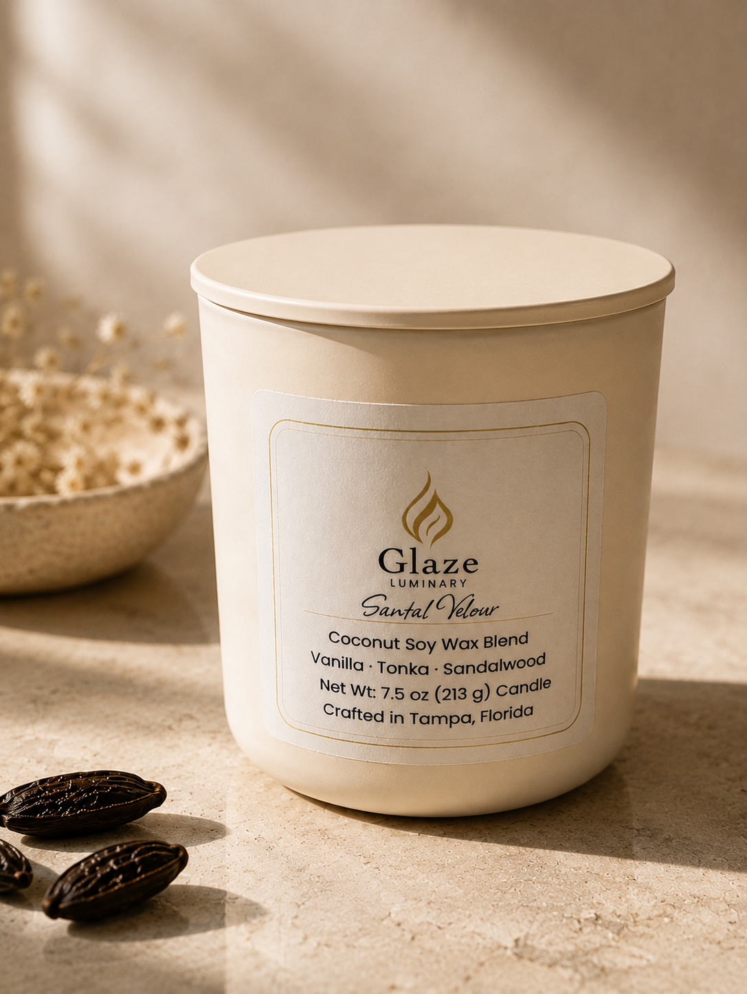 Santal Velour Candle-Glaze Luminary