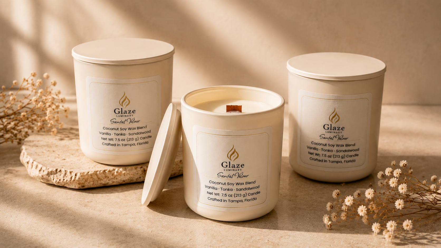 Santal Velour Candle-Glaze Luminary