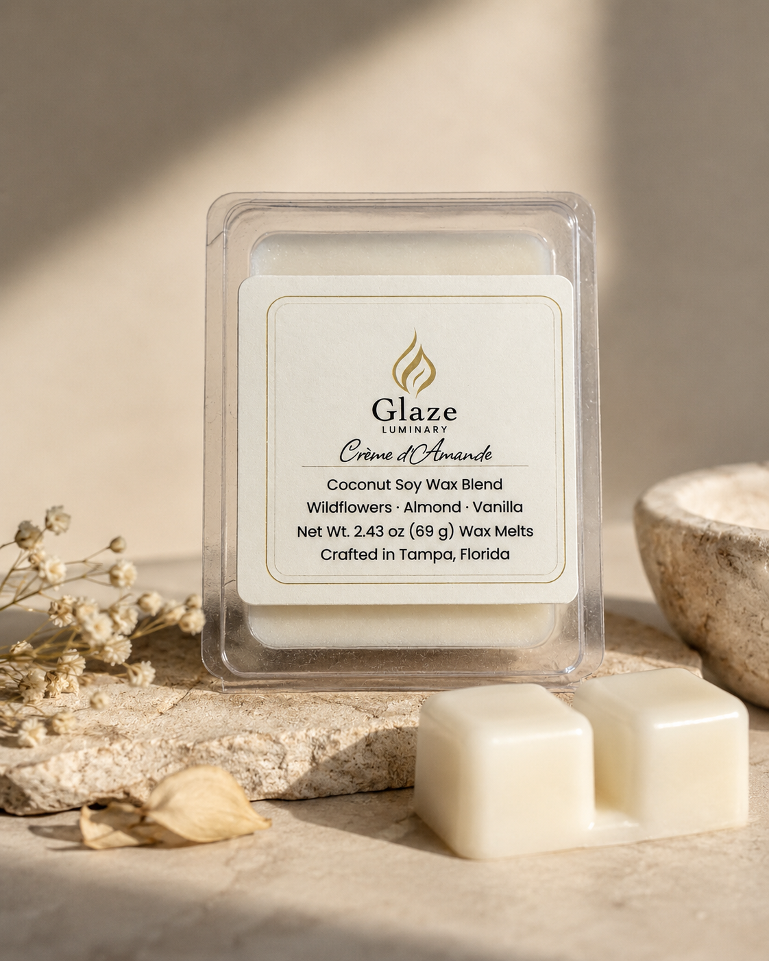 Crème d’Amande Wax Melt-Glaze Luminary