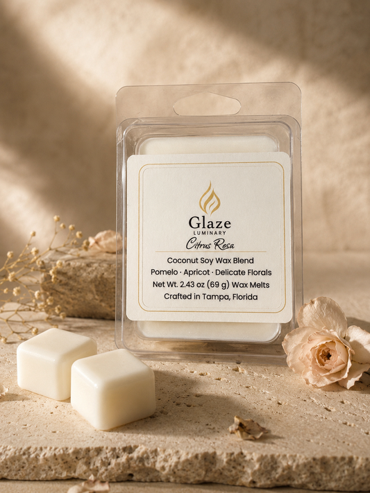 Citrus Rosa Wax Melt-Glaze Luminary