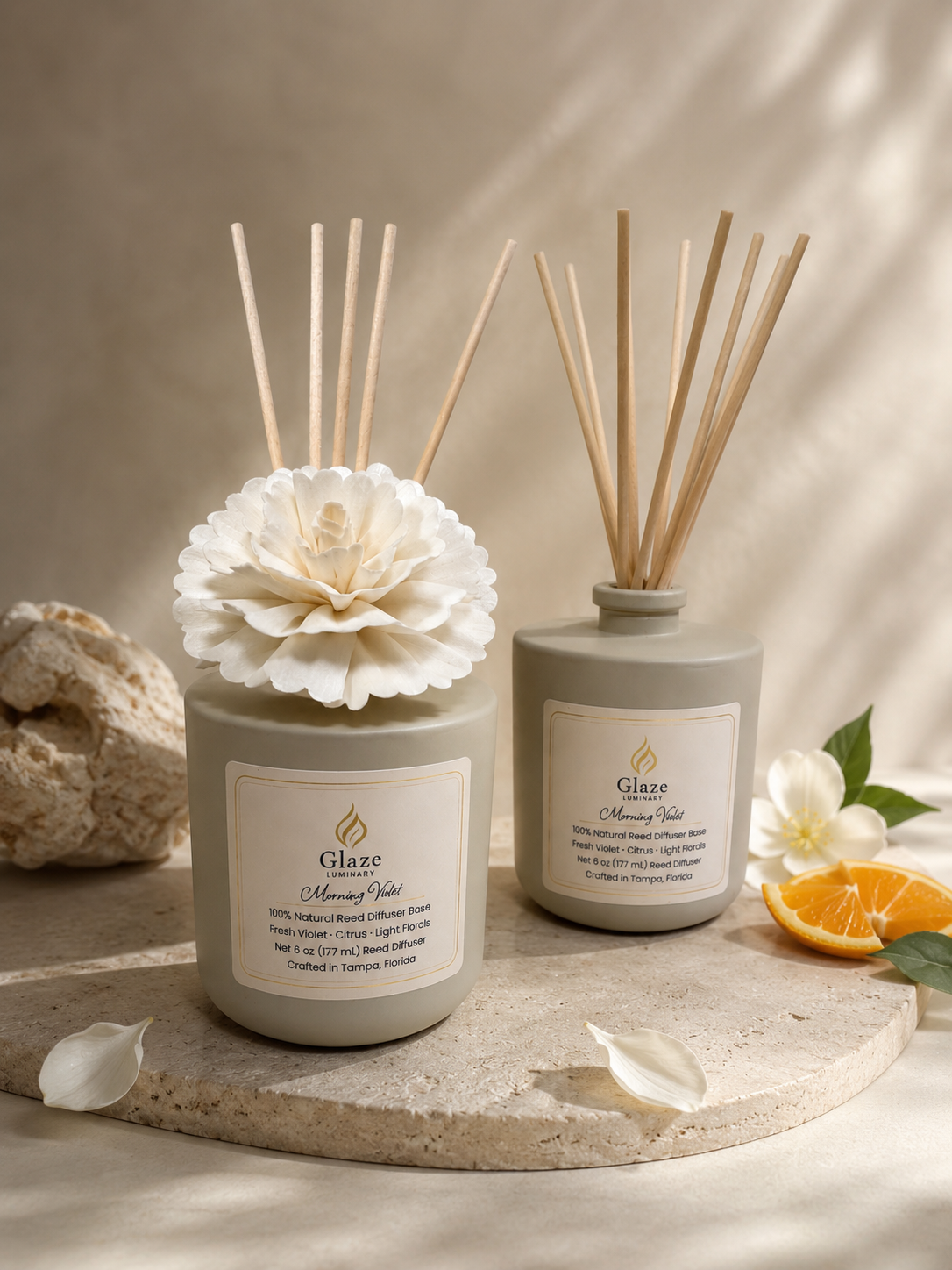 Morning Violet Reed Diffuser-Glaze Luminary