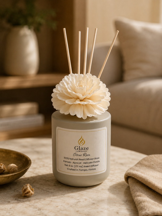 Citrus Rosa Reed Diffuser-Glaze Luminary