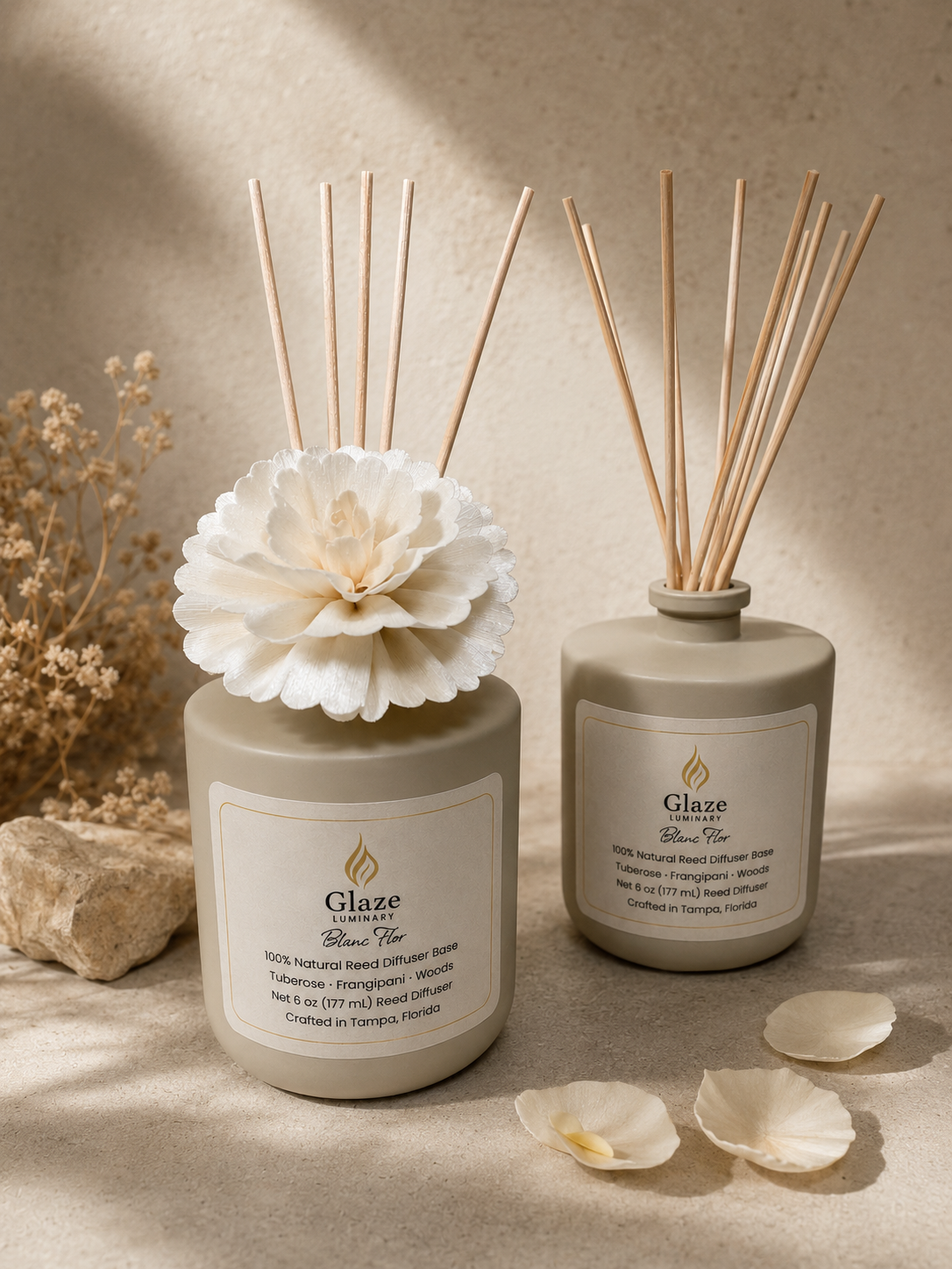 Blanc Flor Reed Diffuser-Glaze Luminary