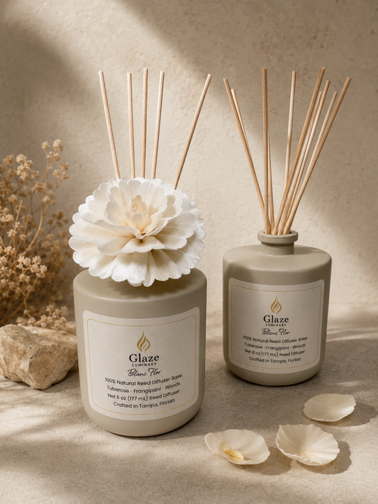 Blanc Flor Reed Diffuser-Glaze Luminary