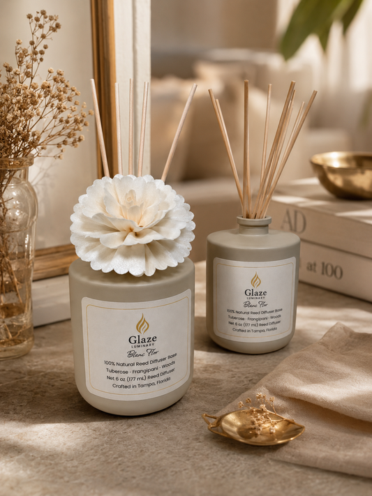 Blanc Flor Reed Diffuser-Glaze Luminary