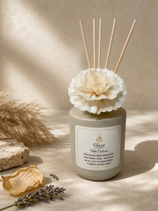 Violet Cashmere Reed Diffuser-Glaze Luminary