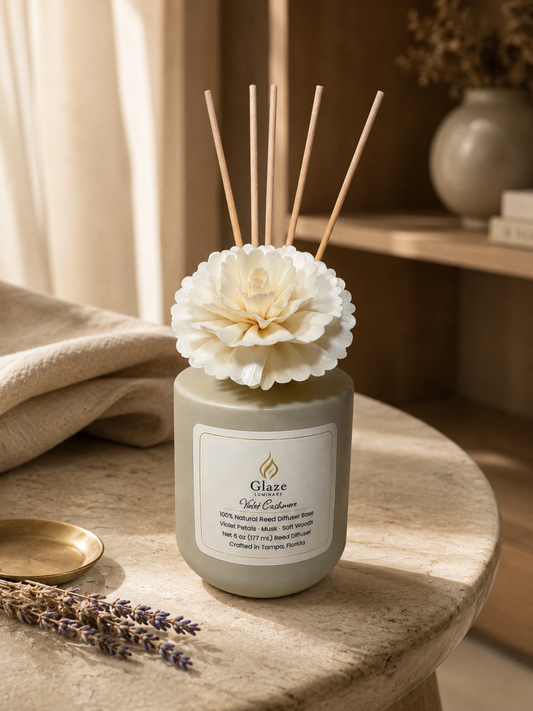 Violet Cashmere Reed Diffuser-Glaze Luminary