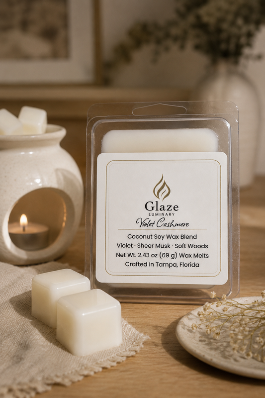 Violet Cashmere Wax Melt-Glaze Luminary