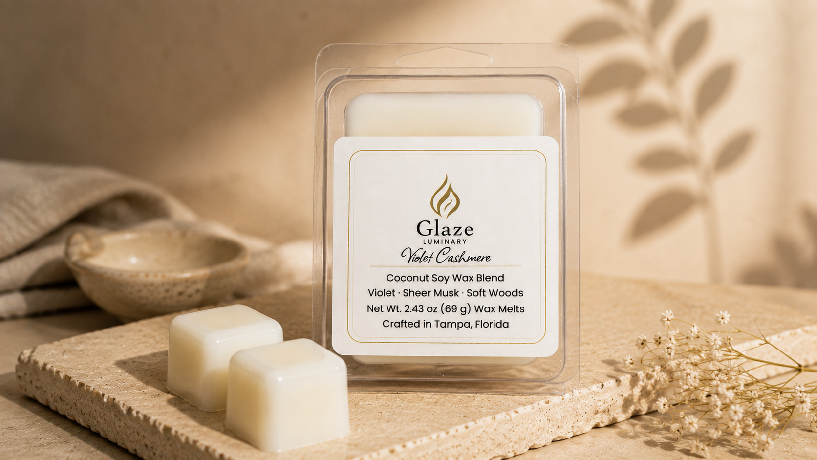Violet Cashmere Wax Melt-Glaze Luminary