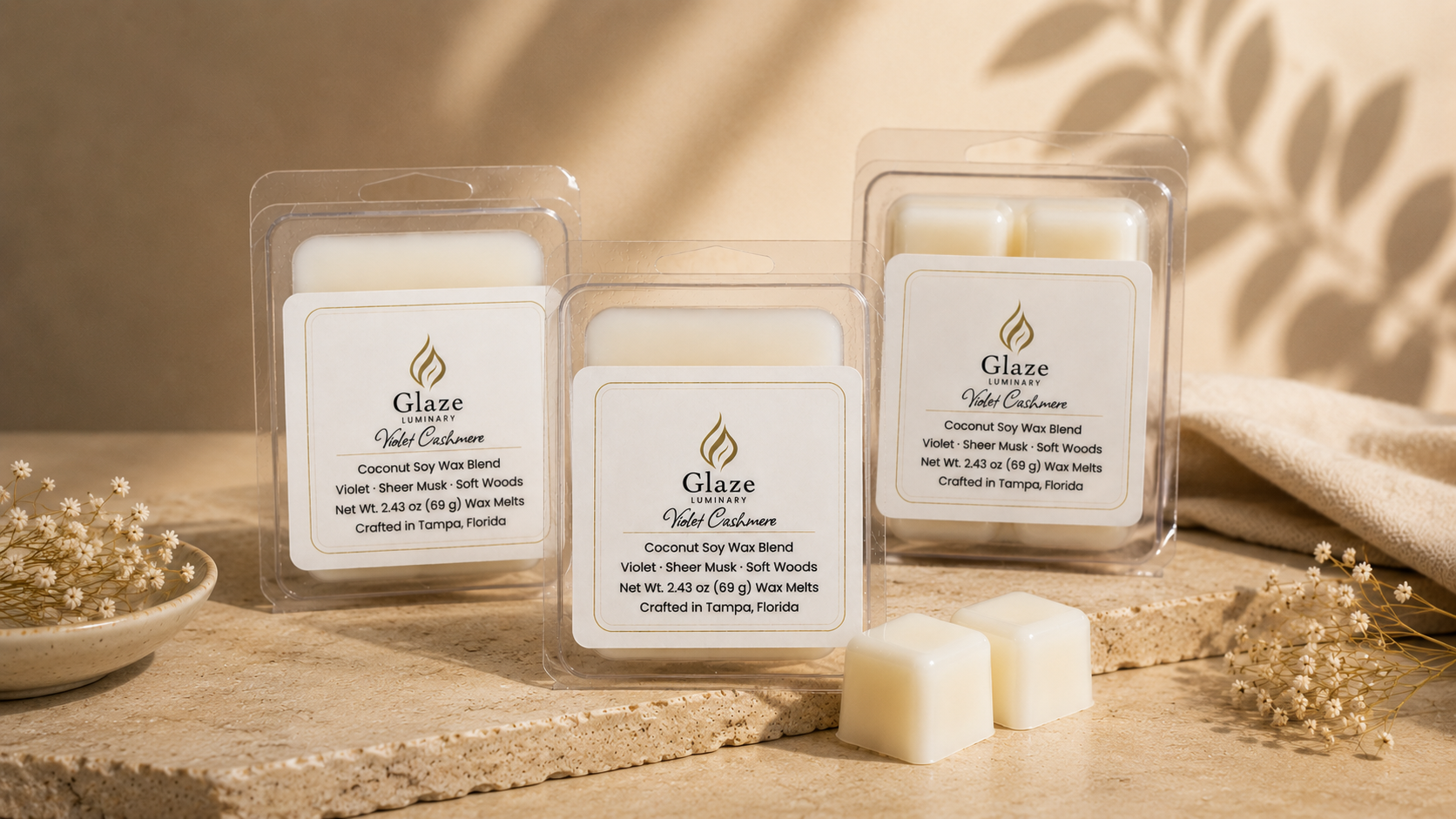 Violet Cashmere Wax Melt-Glaze Luminary