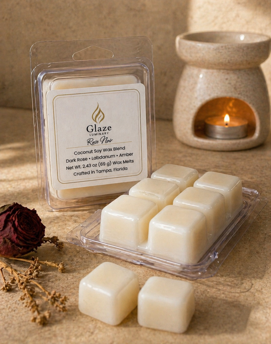Rose Noir Wax Melt-Glaze Luminary