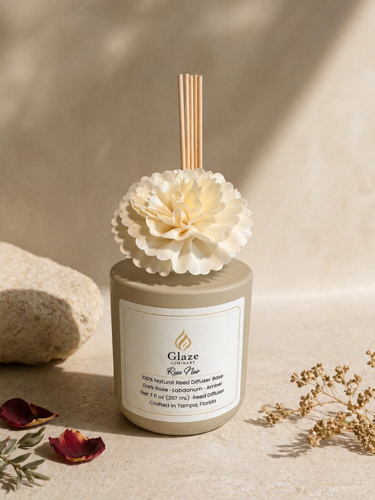 Rose Noir Reed Diffuser-Glaze Luminary